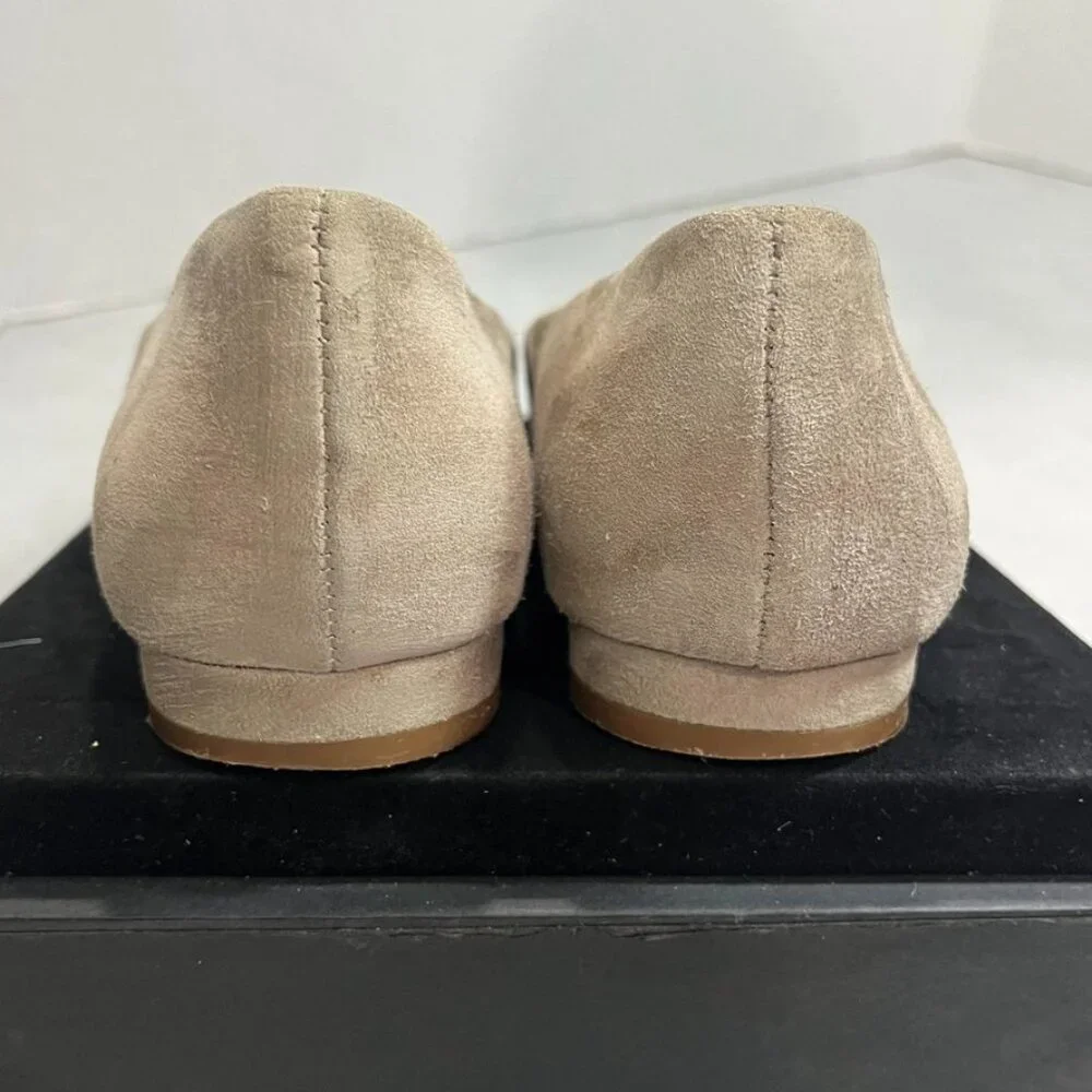 Halston Lynda Suede Ballet Flats Beige Size 7.5